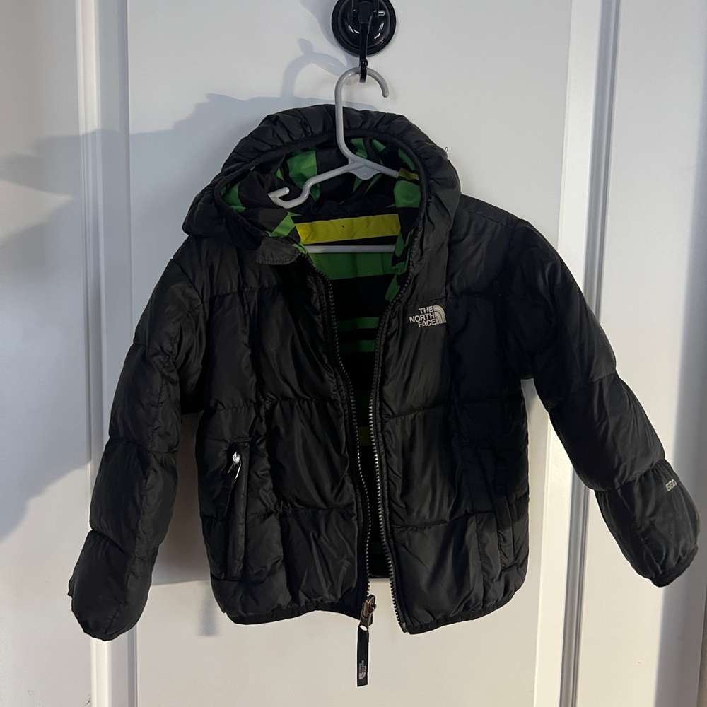 North Face Black Reversible Jacket Size 2-3t
